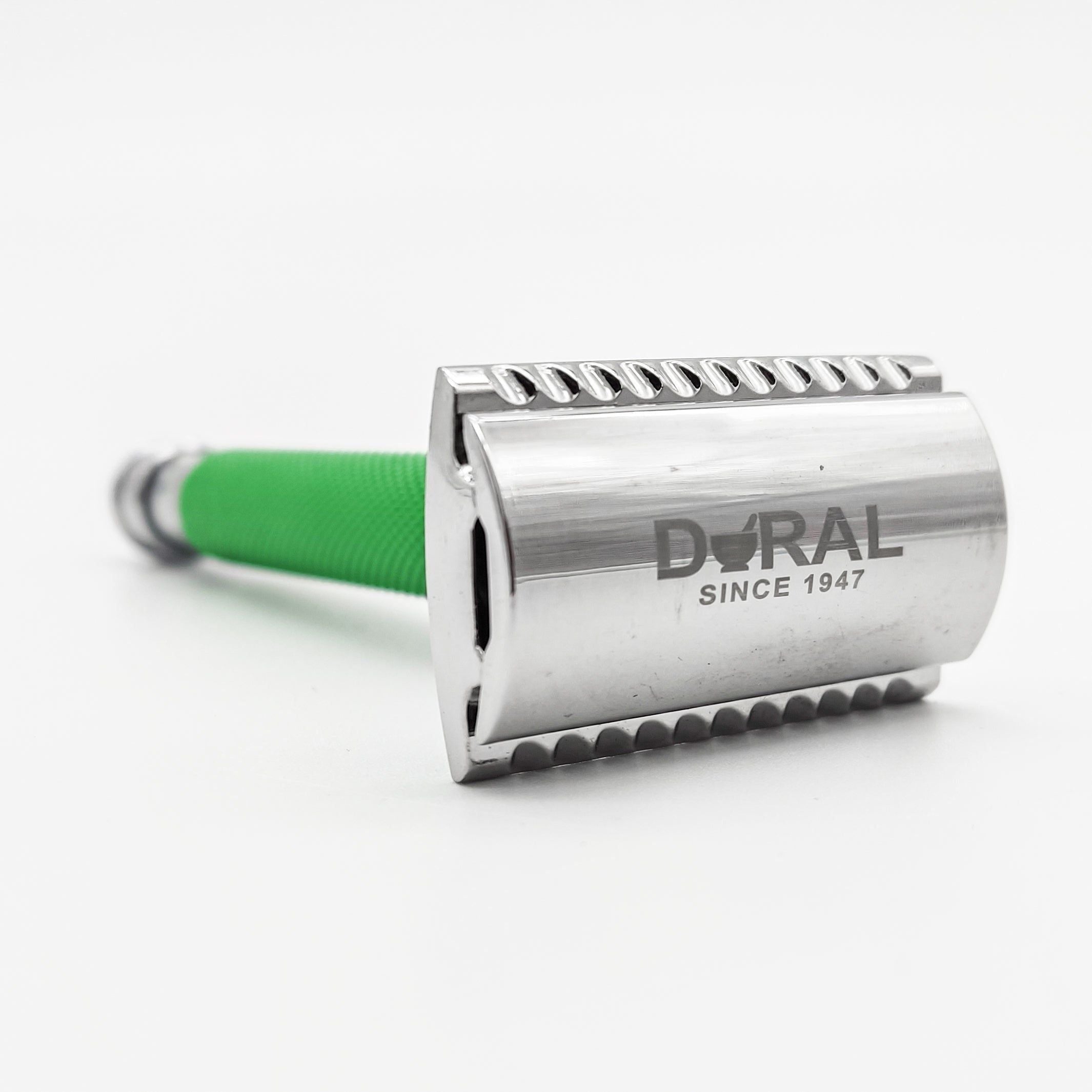 Dural Heavy Stroud Head Doppelkanten-Sicherheitsrasierer Duty Grün/Silber + Beutel