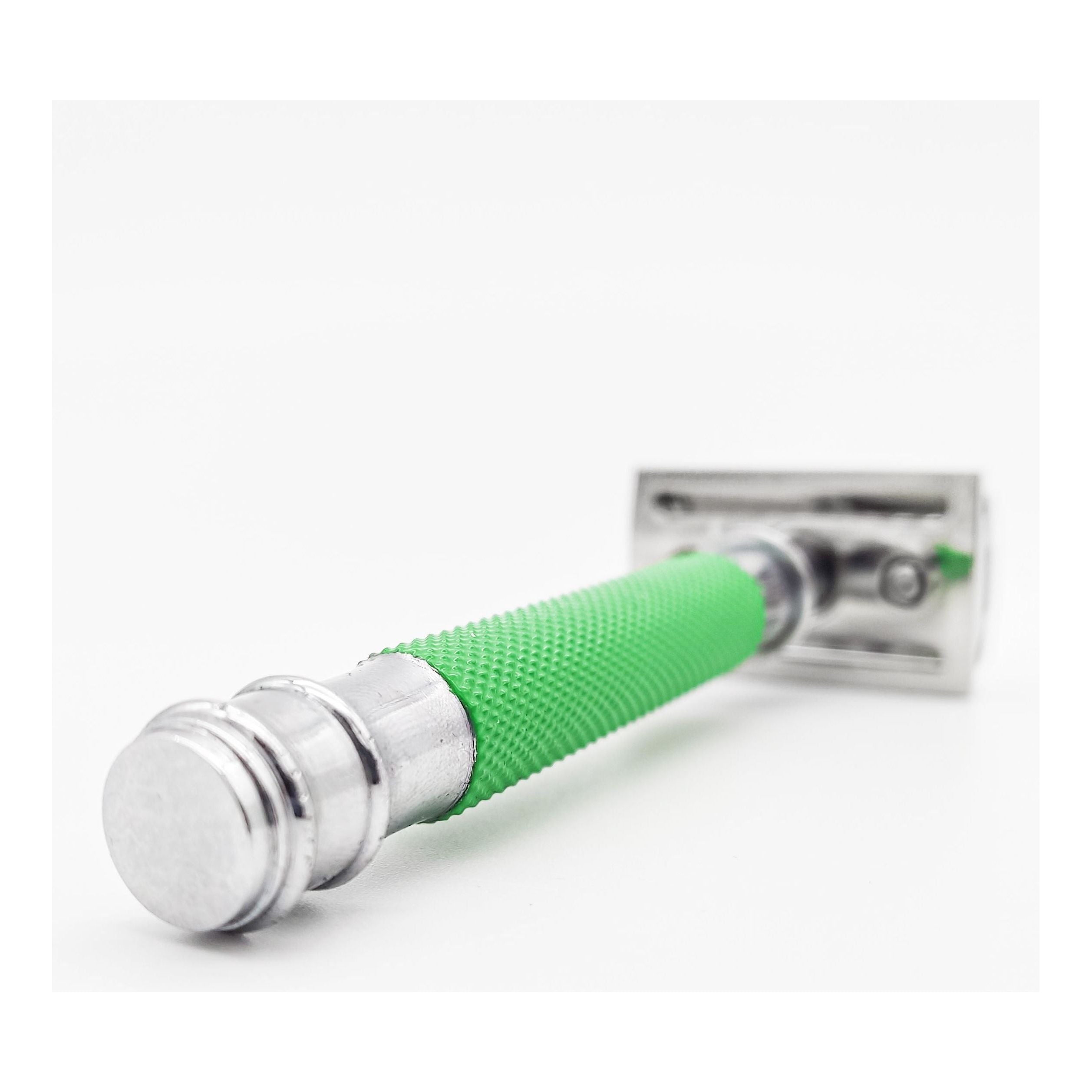 Dural Heavy Stroud Head Doppelkanten-Sicherheitsrasierer Duty Grün/Silber + Beutel