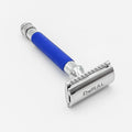 Furce rroje Dural Heavy Stroud Head Double Edge Safety Razor Duty Blu/Argjend + Këllëf