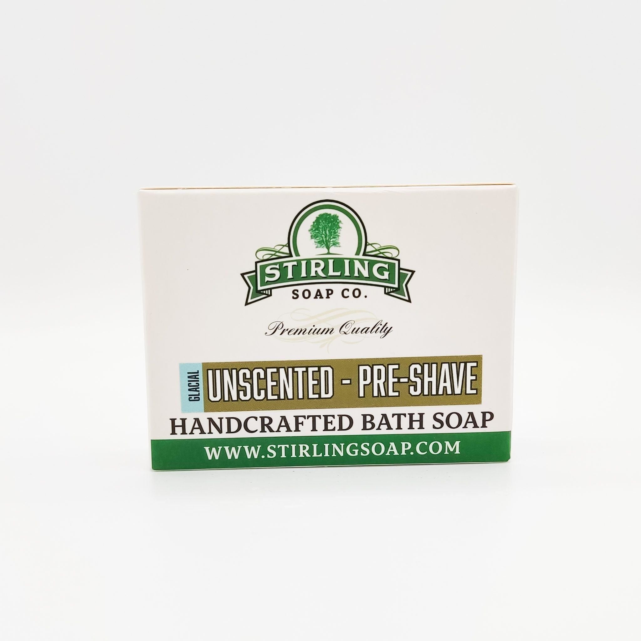 Stirling Soap Co. Glacial Unscented - Pre-Shave Bath Soap 5.5 Oz