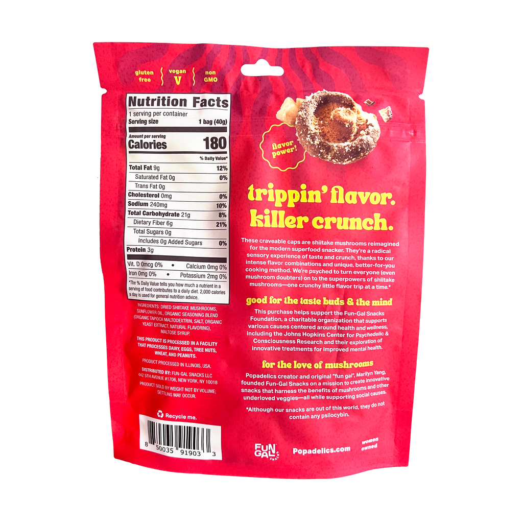 Popadelics Crunchy Mushroom Chips — Trippin' Truffle Parm | 6-Pack