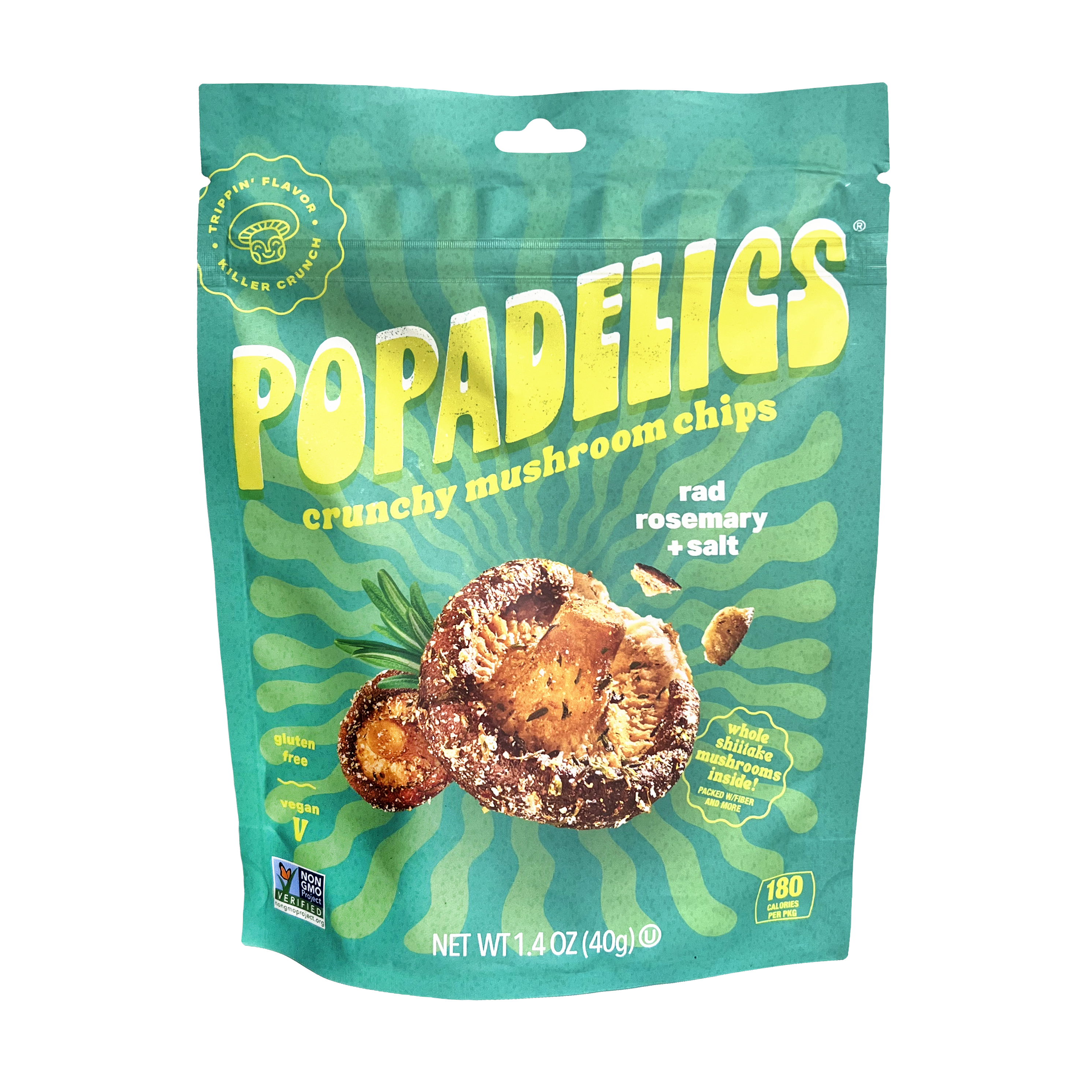 Popadelics Crunchy Mushroom Chips — Rad Rosemary + Salt | 6-Pack