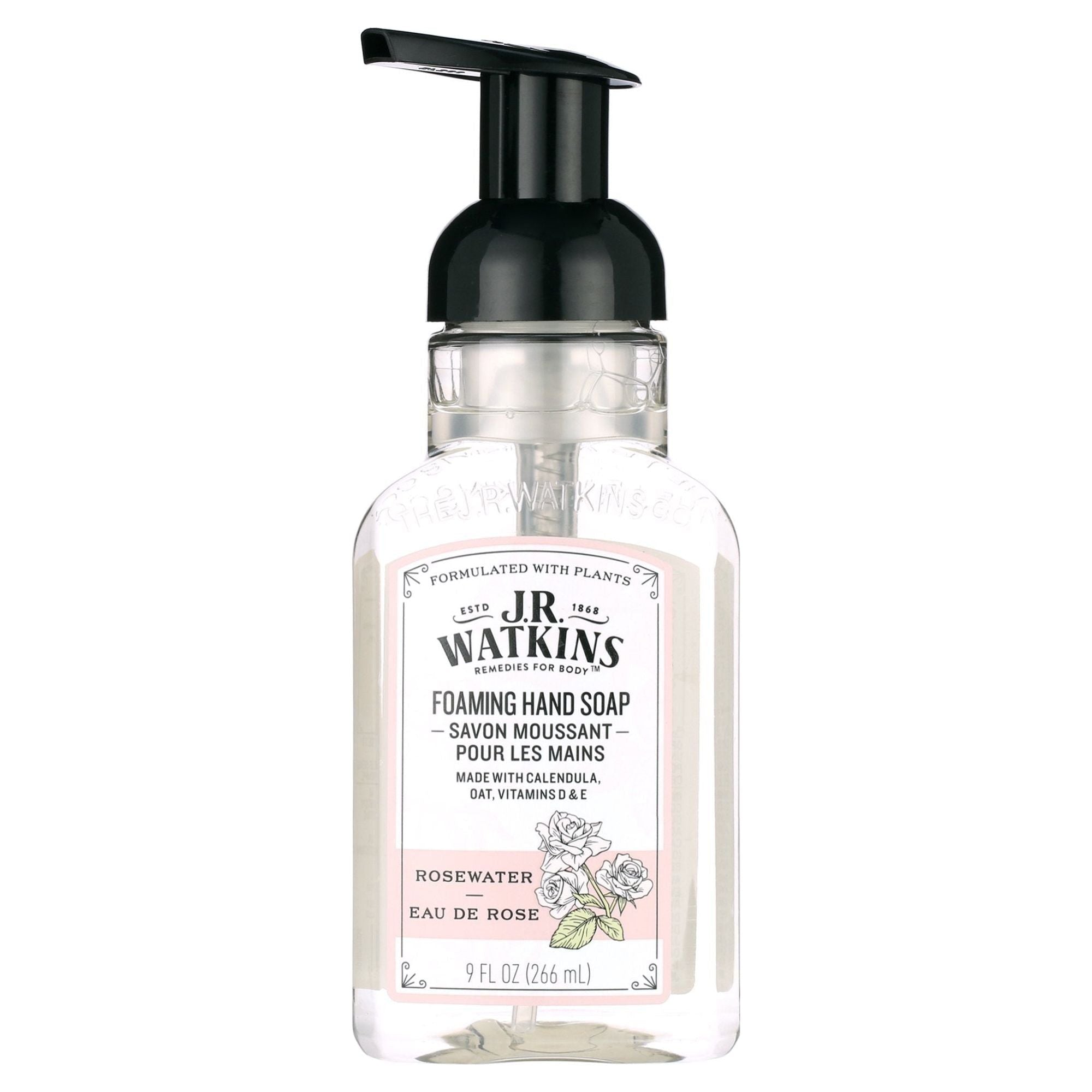 J.R. Watkins Sapun me Shkumë Rosewater për Duar 9 oz
