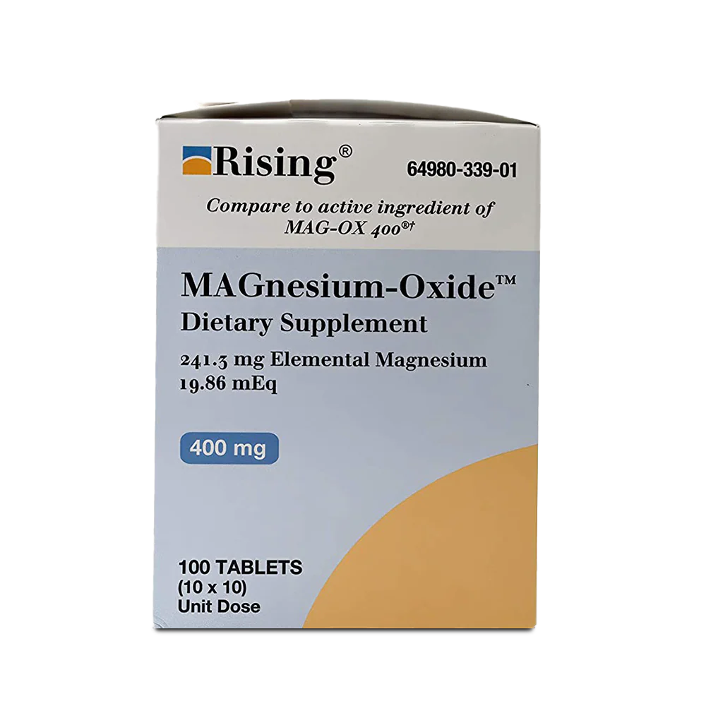 Tabletten Rising Magnesiumoxid 400MG 100 Tabletten