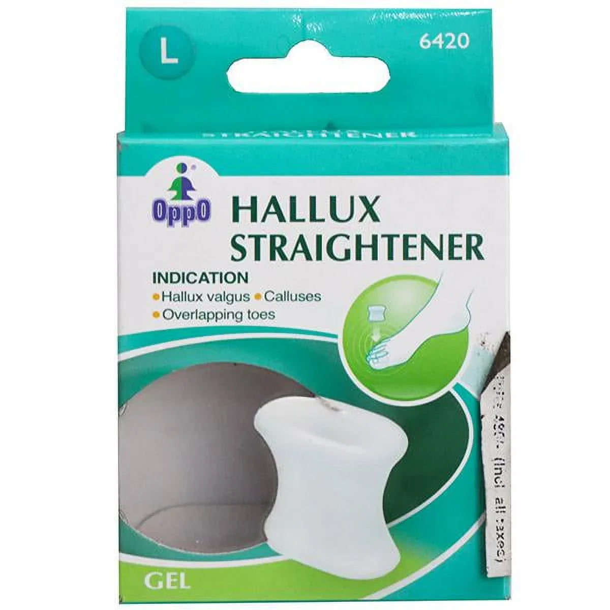 Oppo Hallux Straightener Gel for Overlapping Toes Calluses & Valgus, Large