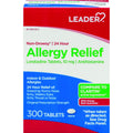 Leader 24-Stunden-Allergie-Linderung – Loratadin 10 mg – Macht nicht schläfrig, 300 Tabletten