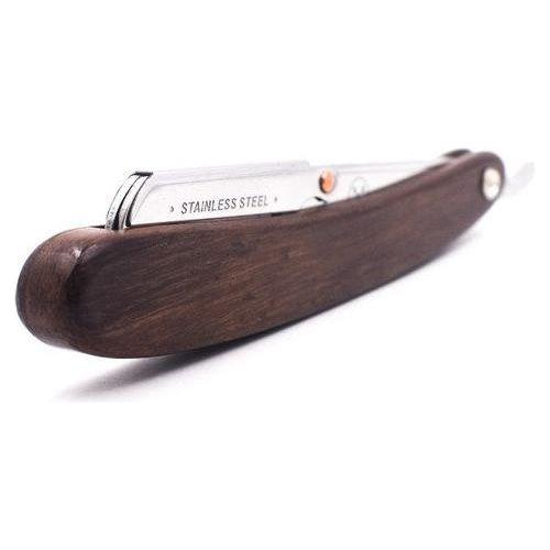 Parker SRDW Rasiermesser mit dunkelbraunem Palisanderholzgriff aus rostfreiem Edelstahl