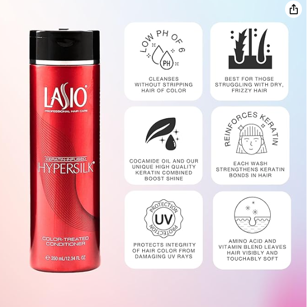 Lasio Keratin-Infused Hypersilk Color Treated Conditioner 365 ml