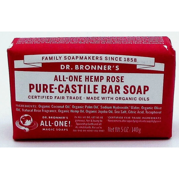 Dr. Bronner's Reine Kastilienseife Rose 140 g