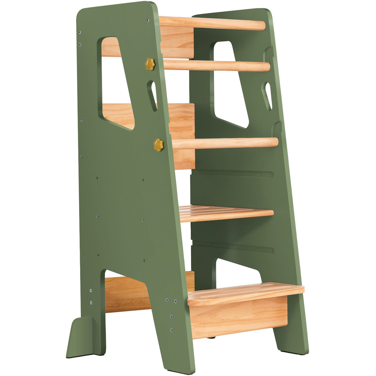 Adjustable Toddler Kitchen Tower with Safety Bars