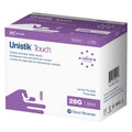 Unistik Touch Niedrigfluss-Sicherheitslanzetten, 28G x 1,8 mm, 100 Stück