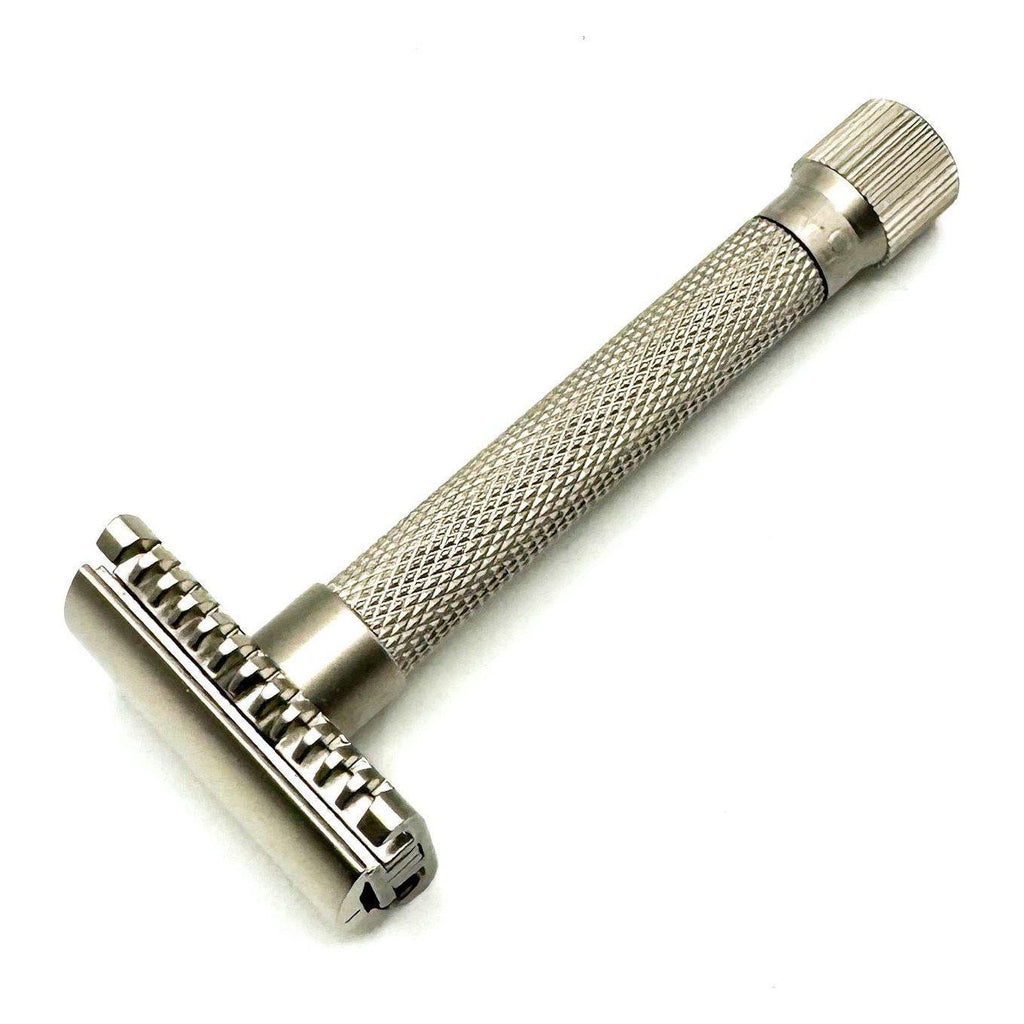 Parker Variant Verstellbarer offener Kamm Sicherheitsrasierer - Satiniertes Chrom [VAR SC OC]