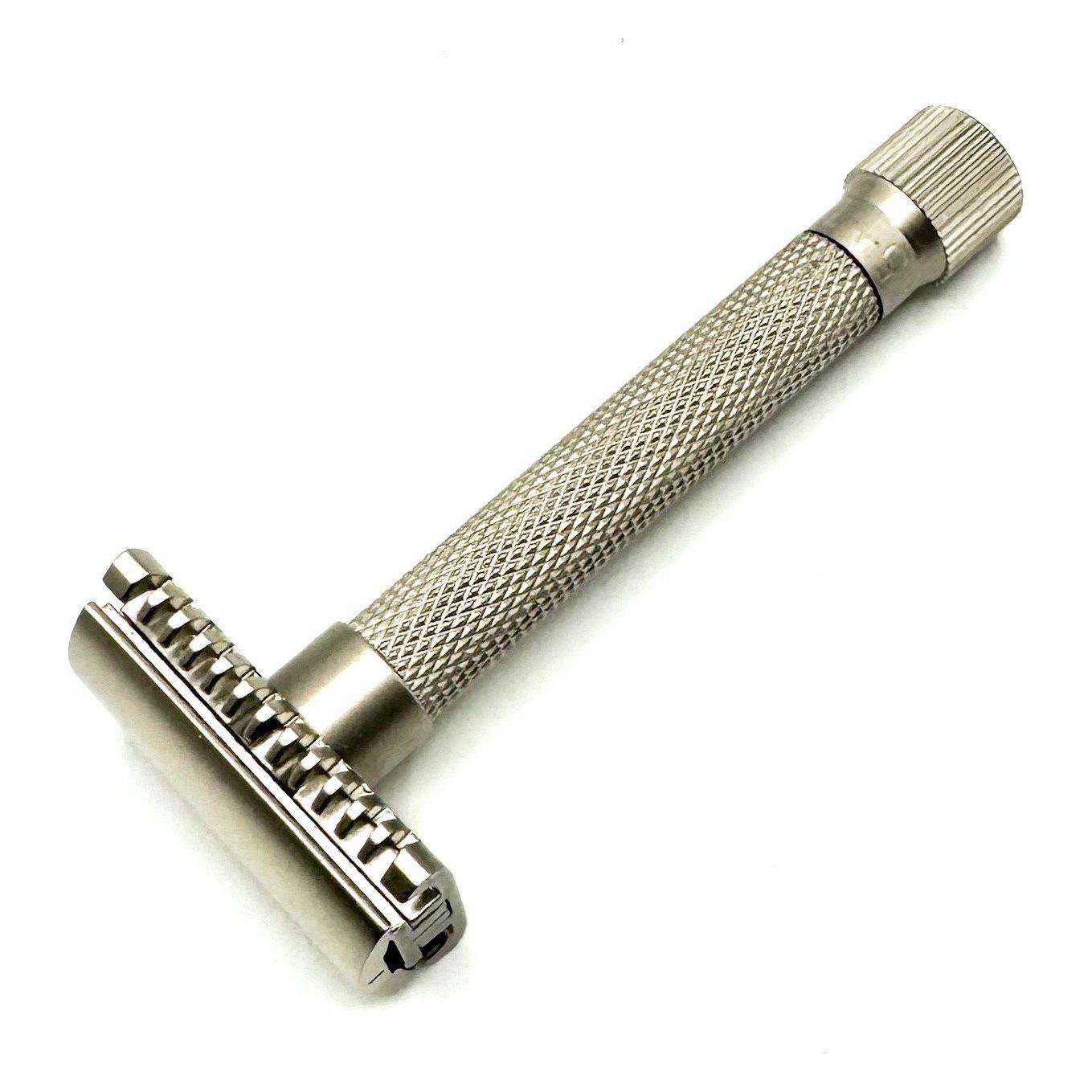 Parker Variant Verstellbarer offener Kamm Sicherheitsrasierer - Satiniertes Chrom [VAR SC OC]