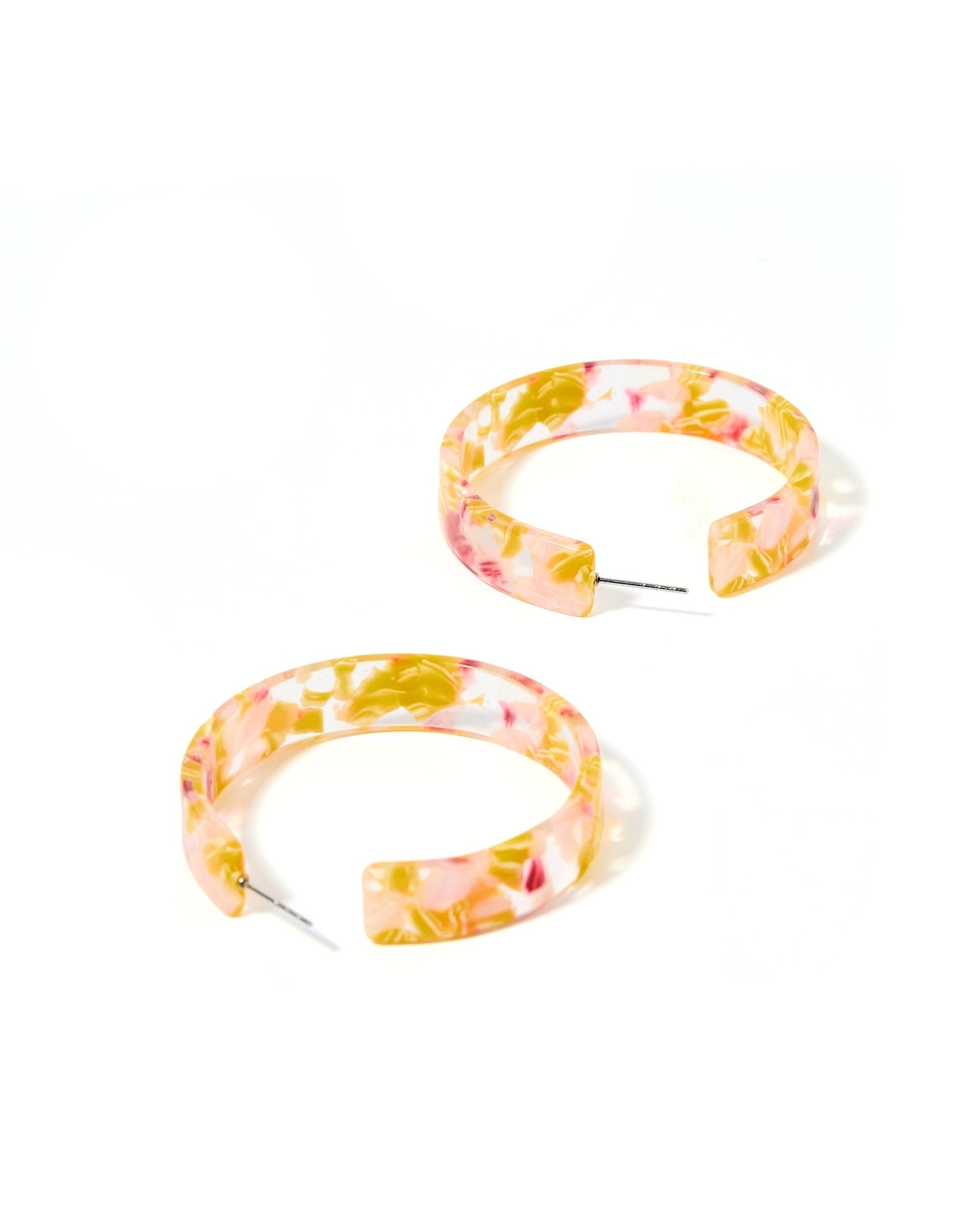 Ashley Medium Hoop Earrings - Autumn Bouquet