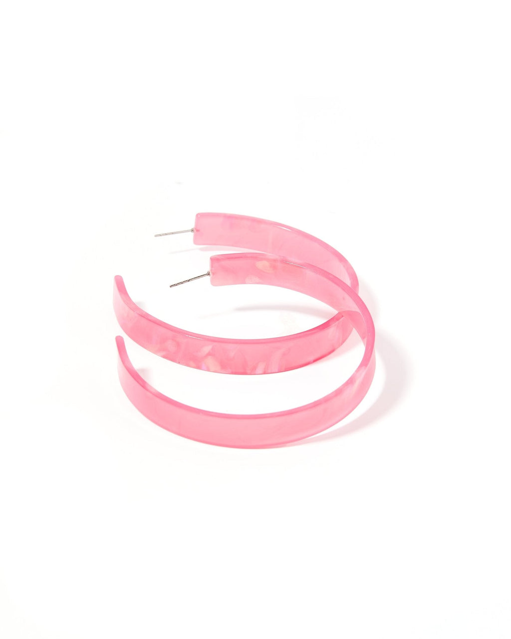 Ashley Mega Hoop Earrings - Azalea Pink