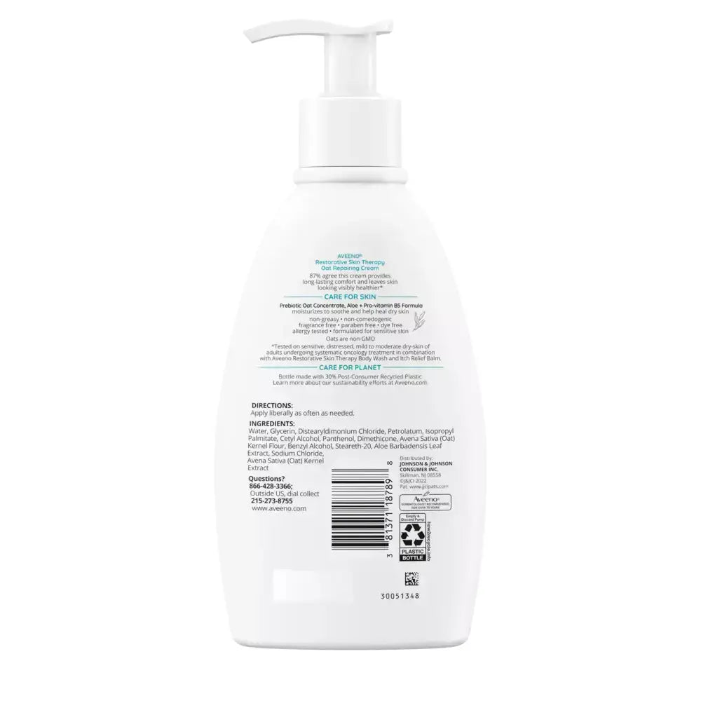 Aveeno Regenerierende Hauttherapie Hafer Reparierende Creme Trockene Haut 340 g