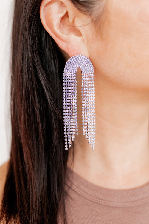 Blair Statement Earrings - Lavender