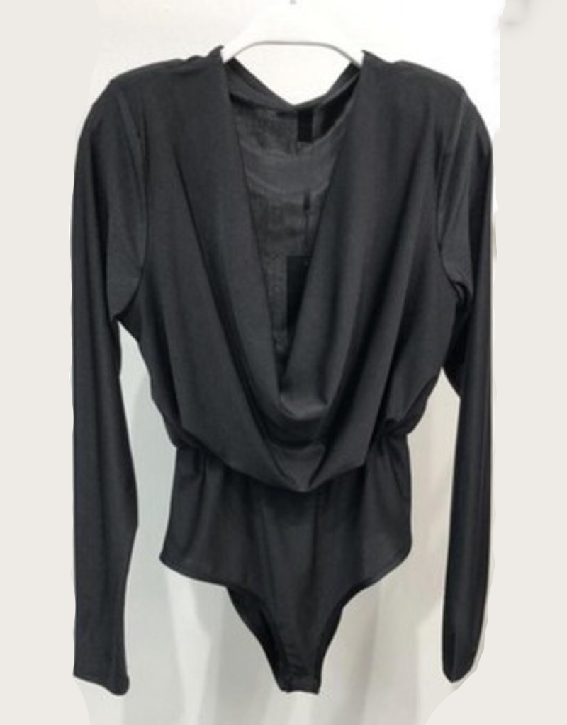 Cowl Neck Long Sleeve Bodysuit