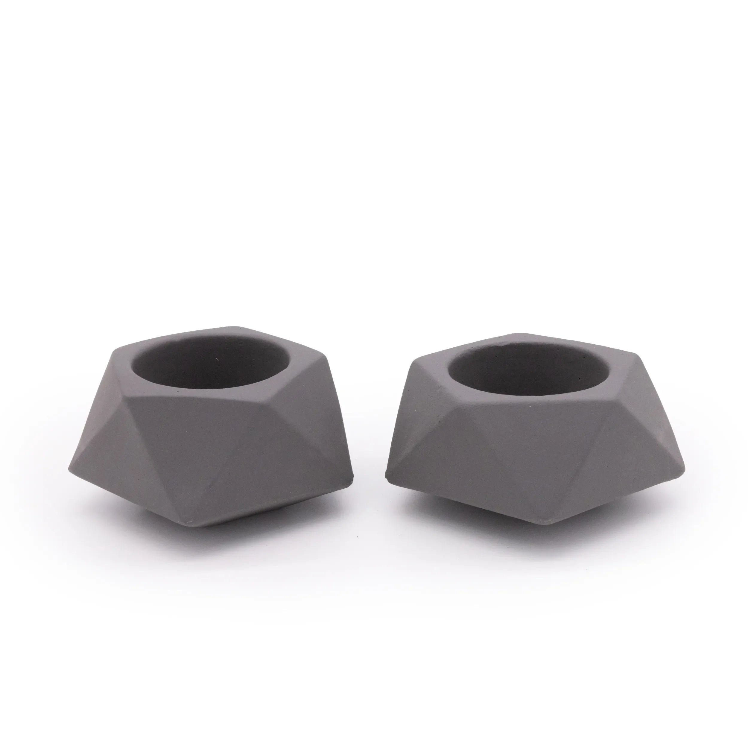 Concrete Mini Tilt Tabletop Planters (Set of 2)