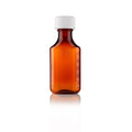 Centor Braune Ovale Flüssigkeitsflaschen (60 ml) mit kindergesicherten Verschlüssen, Karton mit 180 Stück.