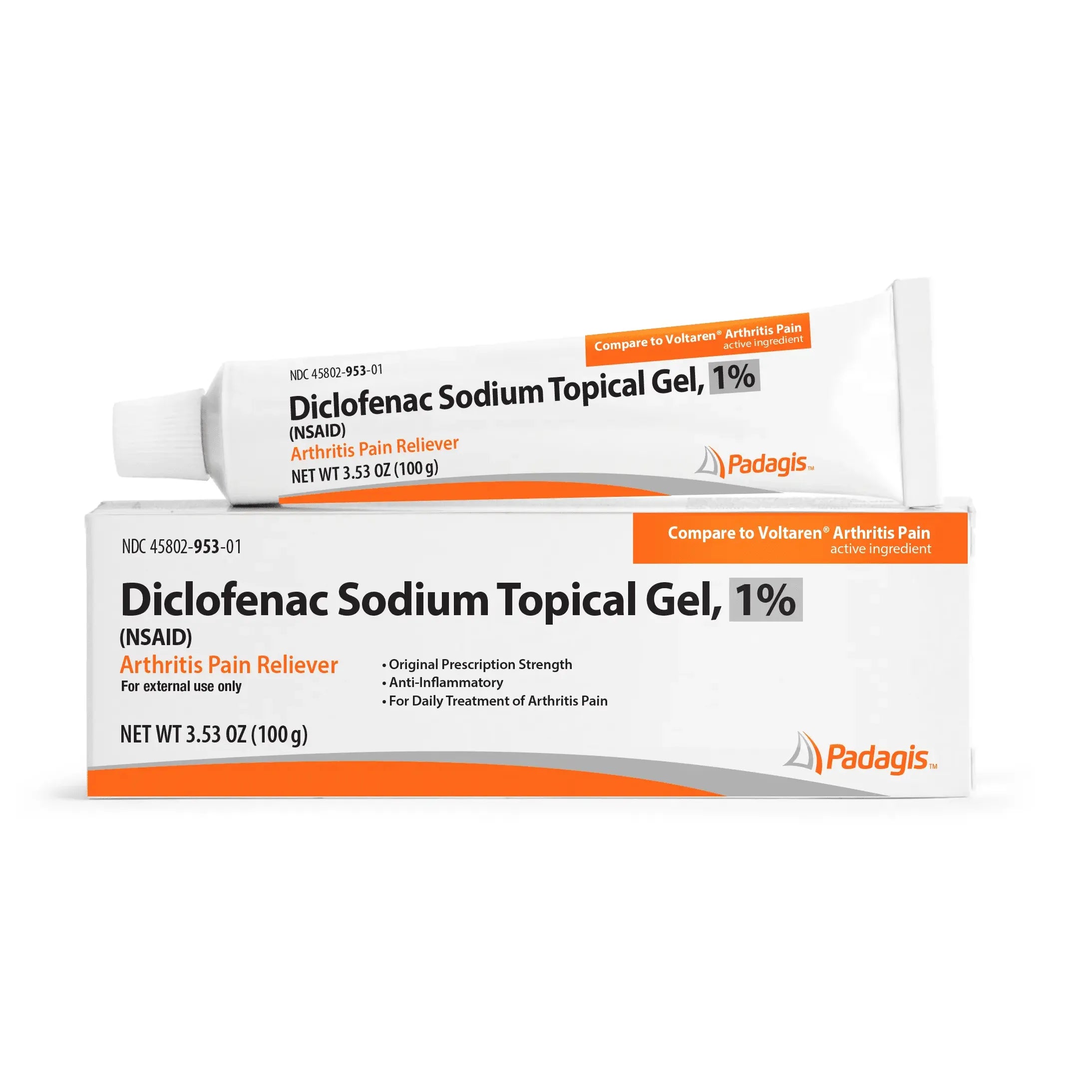 Padagis Diclofenac Sodium 1% Topisches Gel, 100-Gramm-Tube