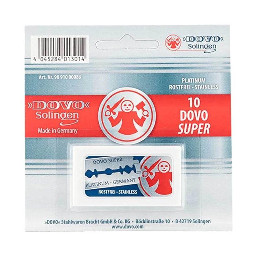 Dovo Super Razor 10 tehe për brisk sigurie çelik inoks platin Solingen Gjermani