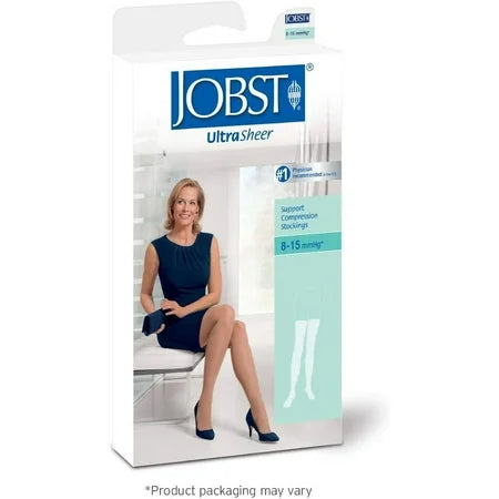 Çorape Jobst deri në kofshë SHBA 8-15 ngjyrë bezhë e mëndafshtë