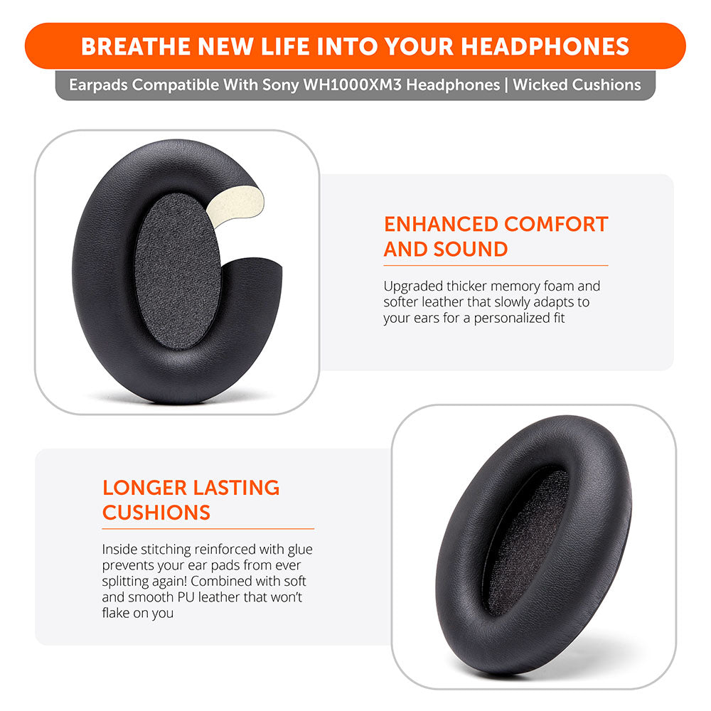 Jastëkë veshësh për kufjet Sony WH1000XM3 Over-Ear