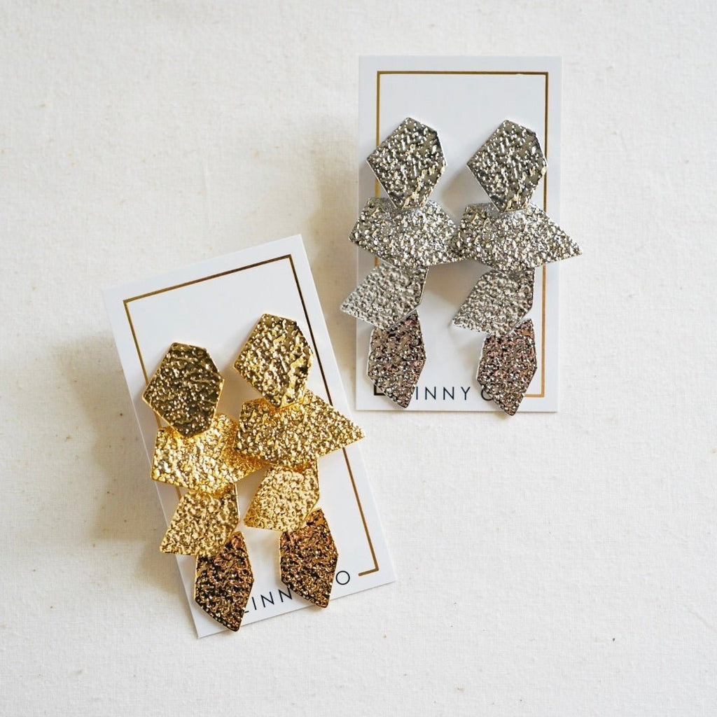 Electra Statement Earrings - Gold