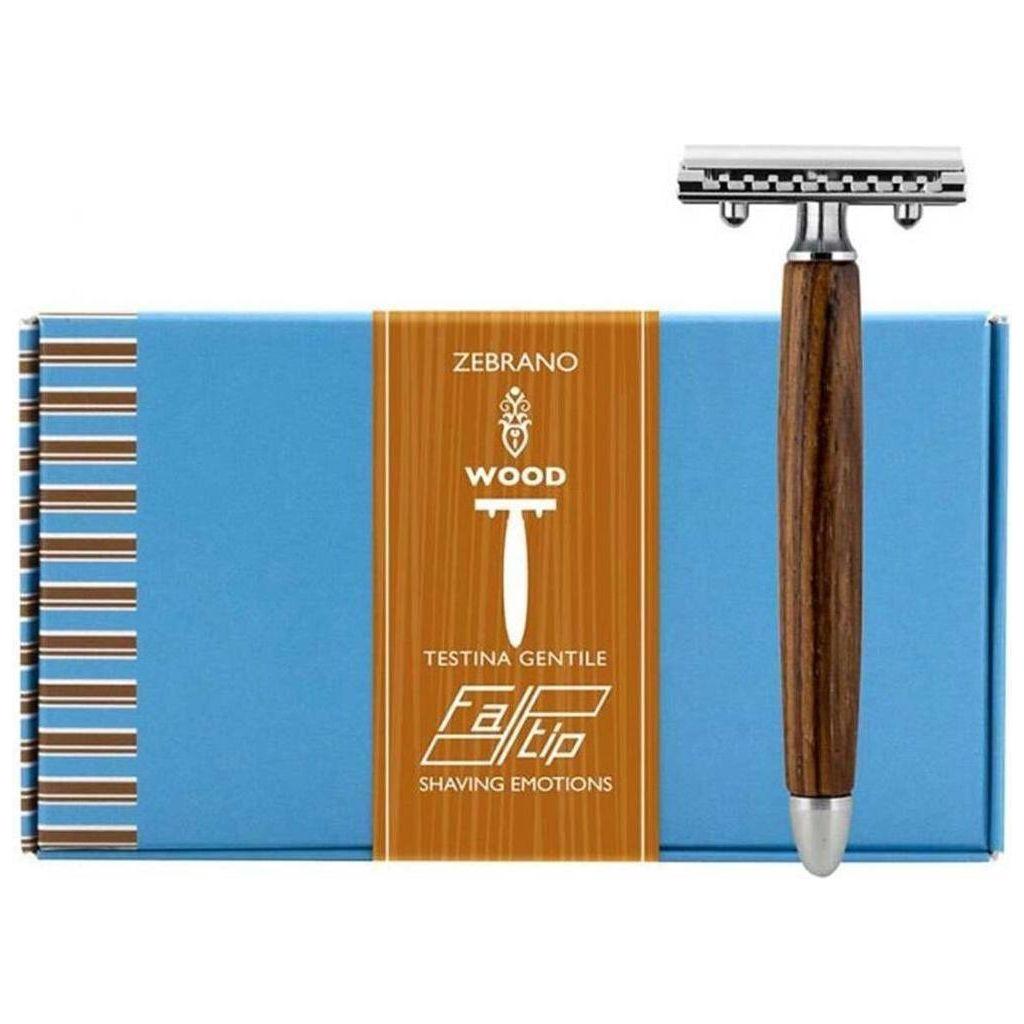 Fatip Double Edge Rasierhobel Zebranoholz PC Nero