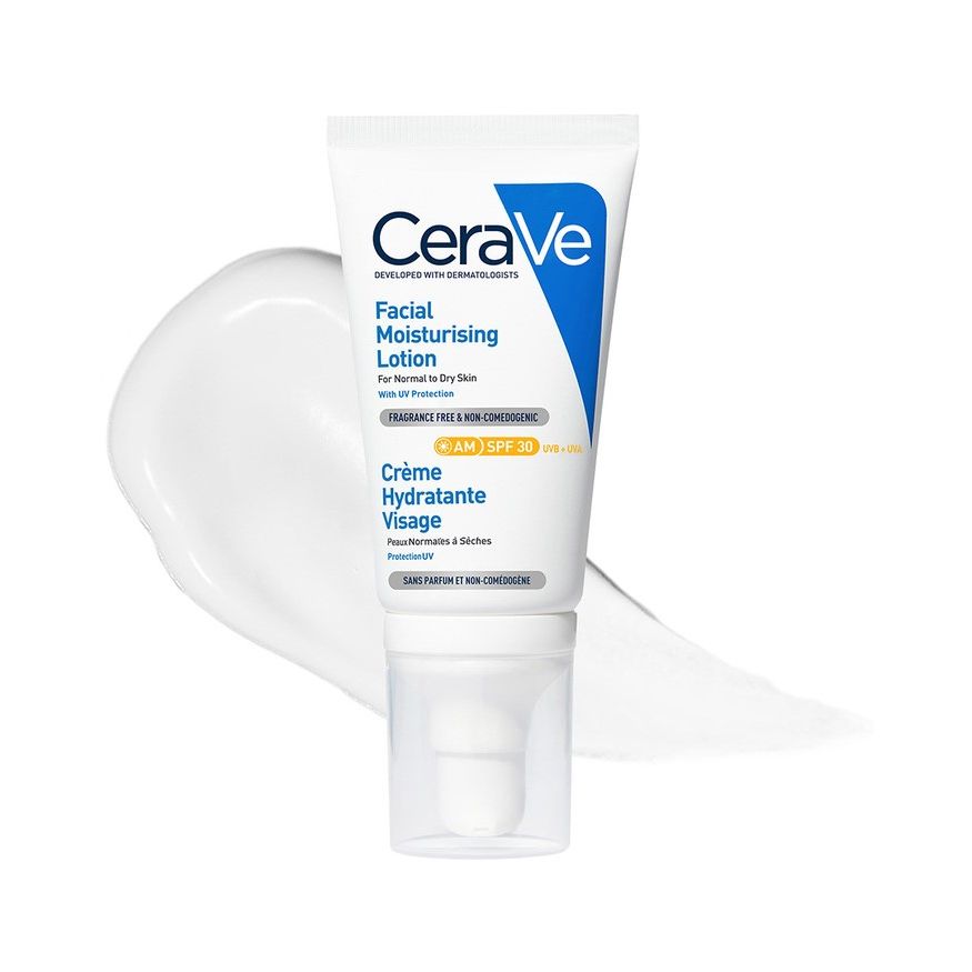 Hidratues ditor CeraVe për lëkurë normale në të thatë të fytyrës me SPF30