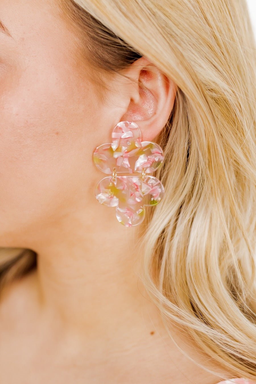 Gianna Statement Earrings - Cherry Blossom