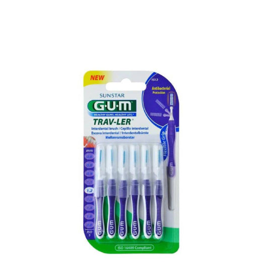 Gum Trav-Ler Bürstenköpfe fein zylindrisch Größe 3 - 1,2 mm 6 Bürsten