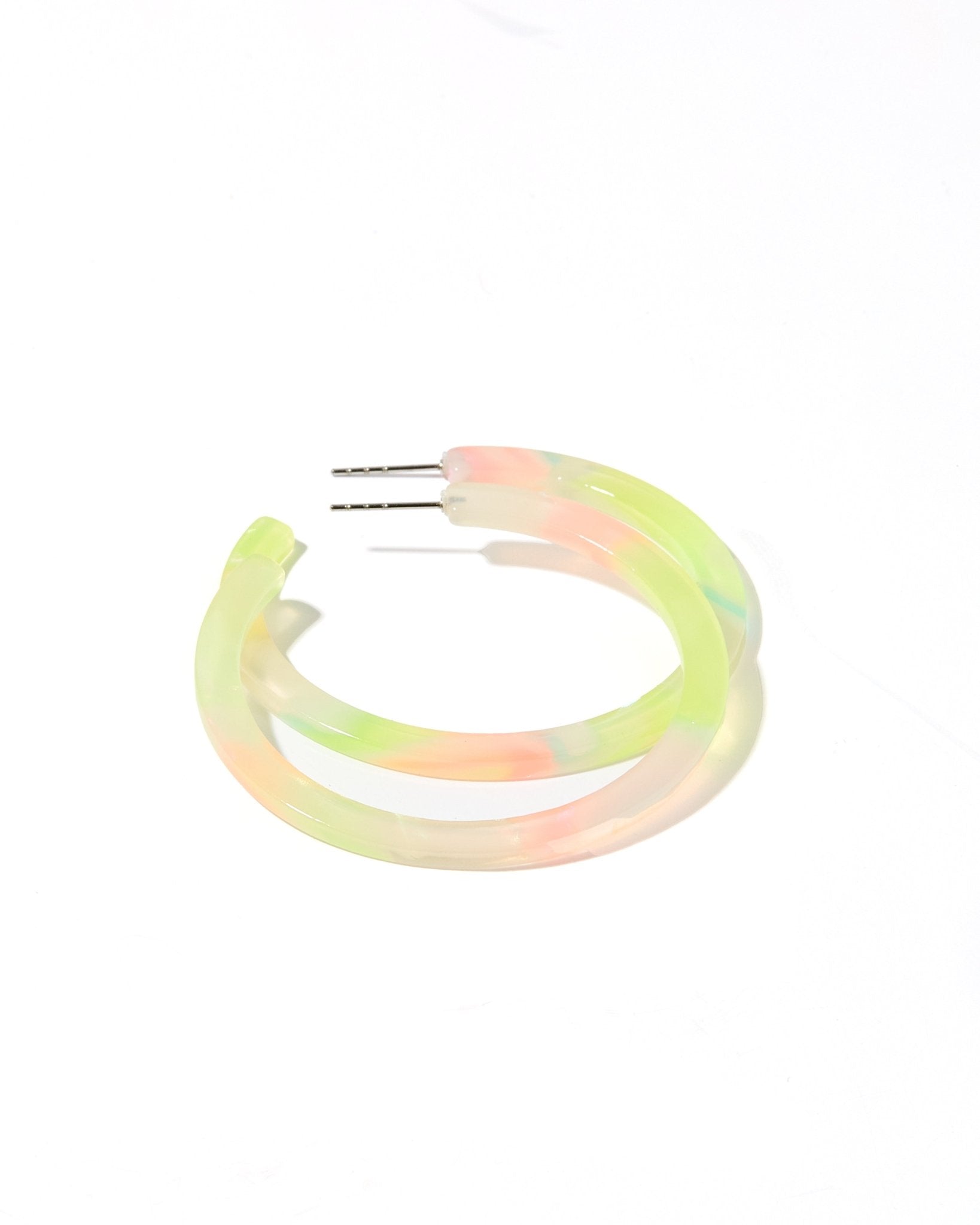 Holly Medium Hoop Earrings - Neon Punch