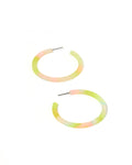 Holly Medium Hoop Earrings - Neon Punch