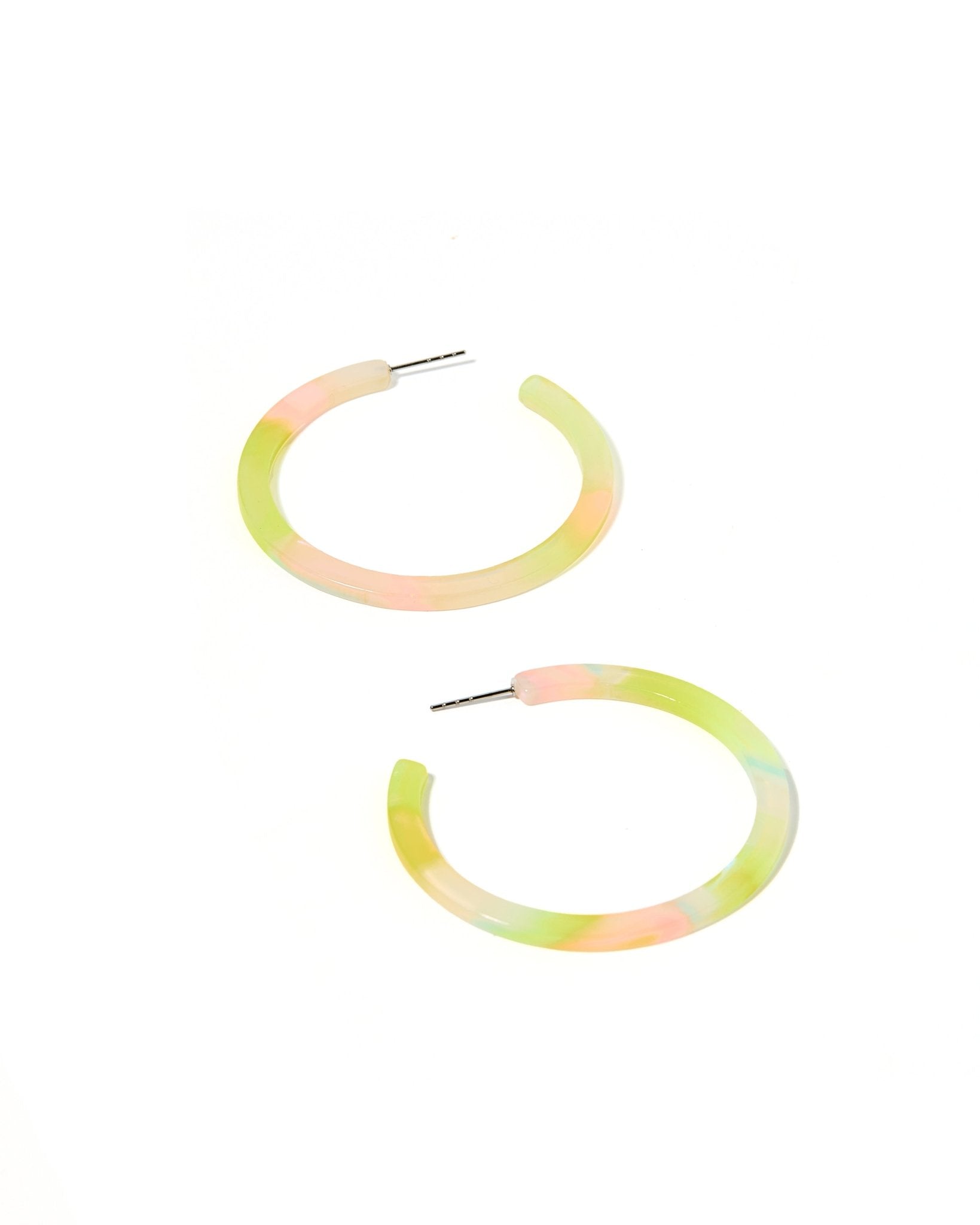 Holly Medium Hoop Earrings - Neon Punch