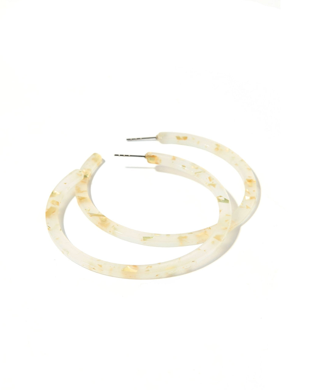 Holly Mega Hoop Earrings - Gold Confetti