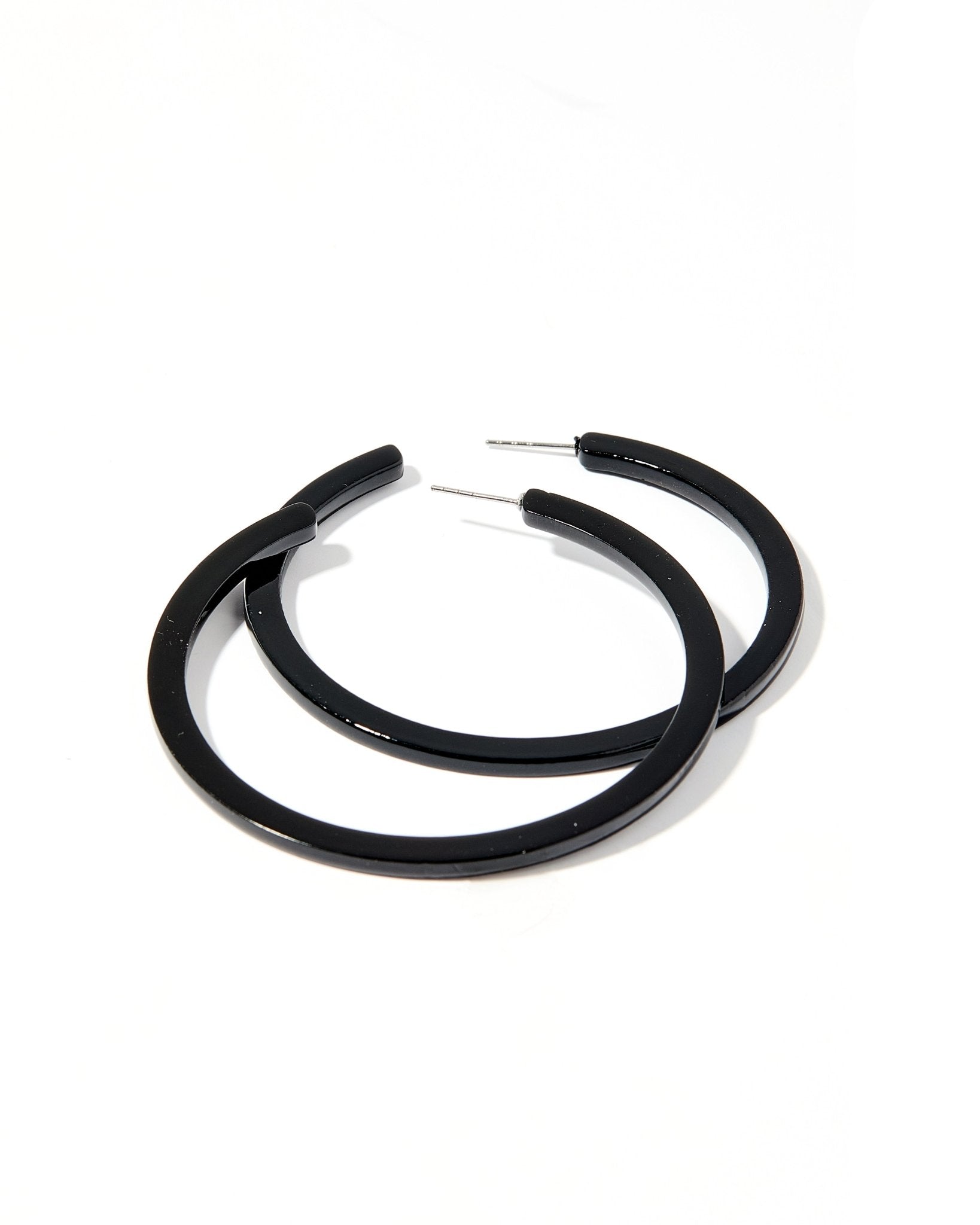 Holly Mega Hoop Earrings - True Black