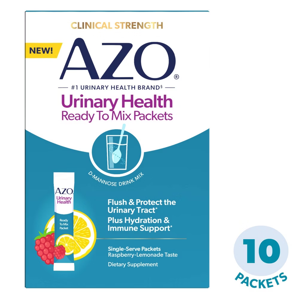 AZO Urinary Health® Getränkepulver – Himbeer-Zitronenlimonade (10 Stück)