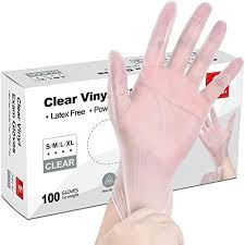 Vinyl-Untersuchungshandschuhe – Größe S (Transparent)