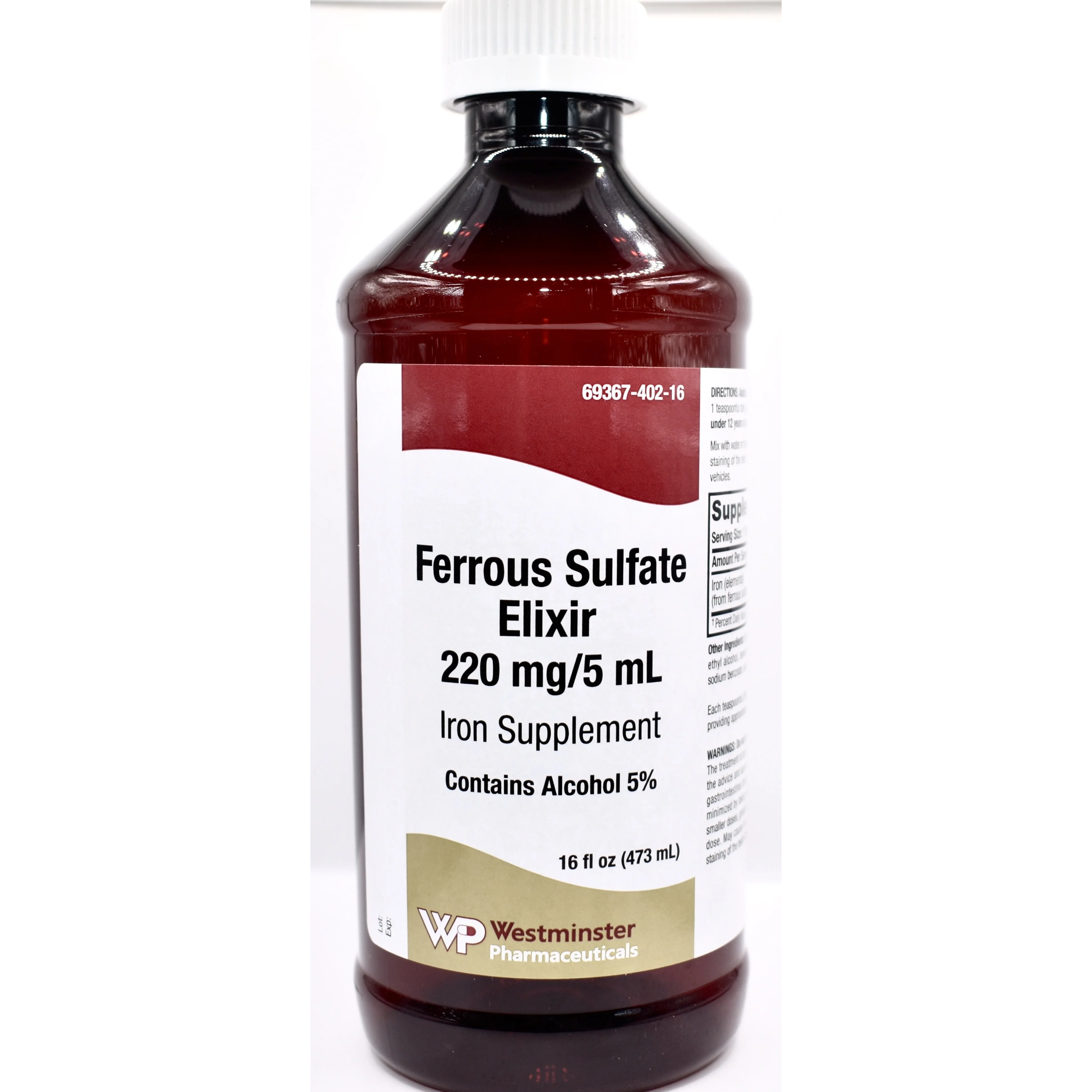 Sulfat Hekuri i Lëngshëm – 220 mg për 5 mL (16 fl oz / 473 mL)