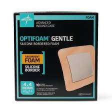 Optifoam® Gentle DS Silikonschaumverband – 10 x 10 cm (10 Stück)