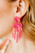 Janelle Statement Earrings - Azalea Pink
