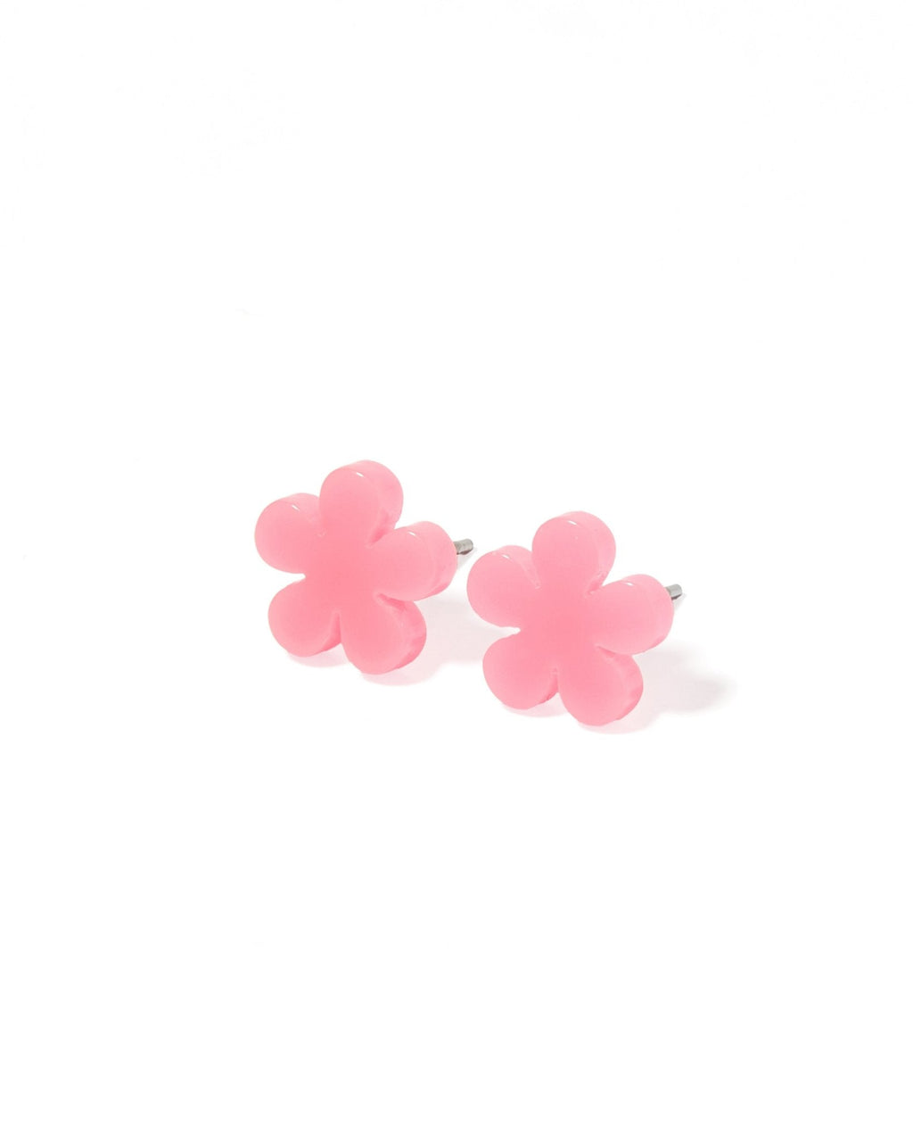 Jenna Stud Earrings - Flower Coral