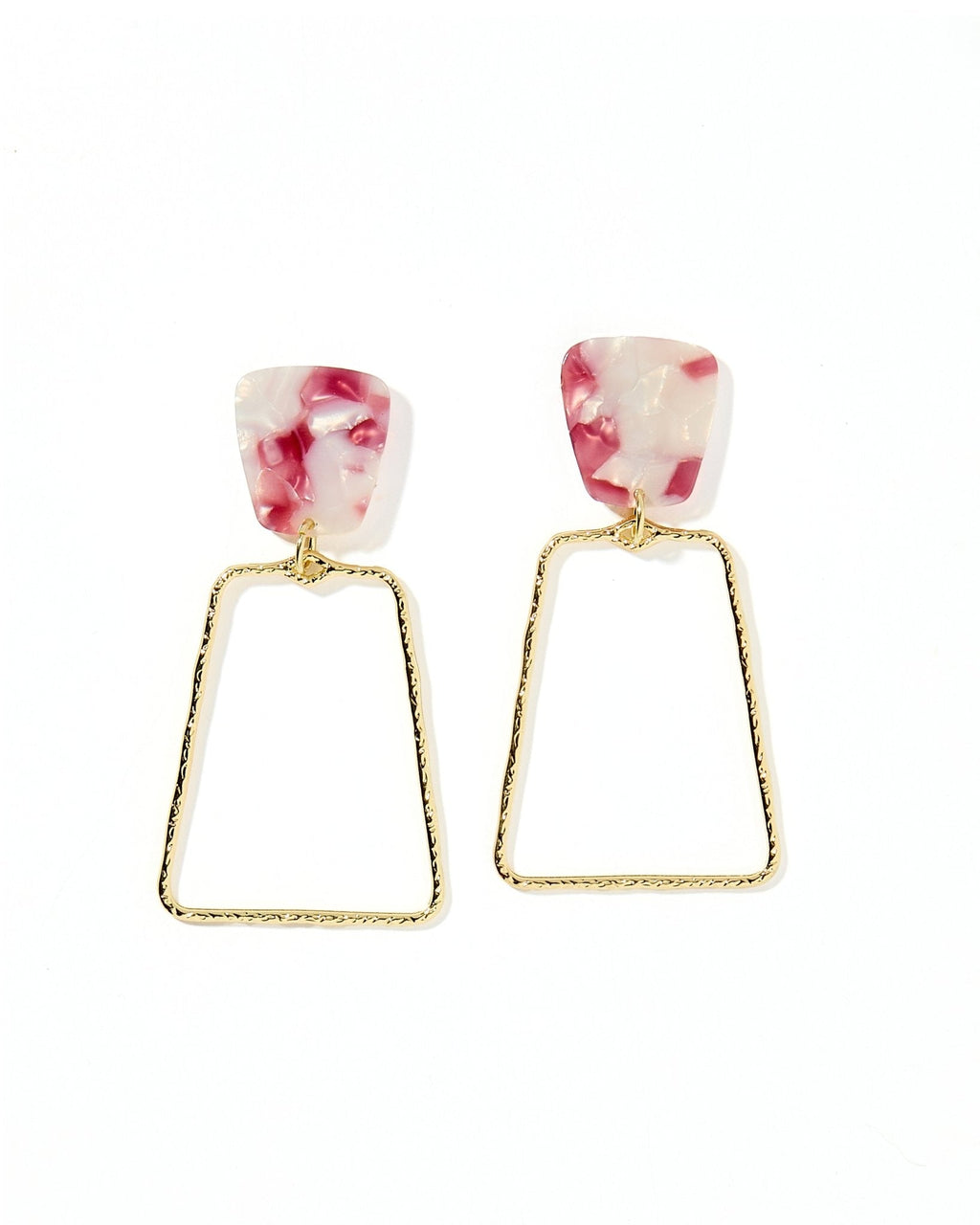 Kaelyn Statement Earrings - Maroon Camo