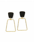 Kaelyn Statement Earrings - True Black and Gold