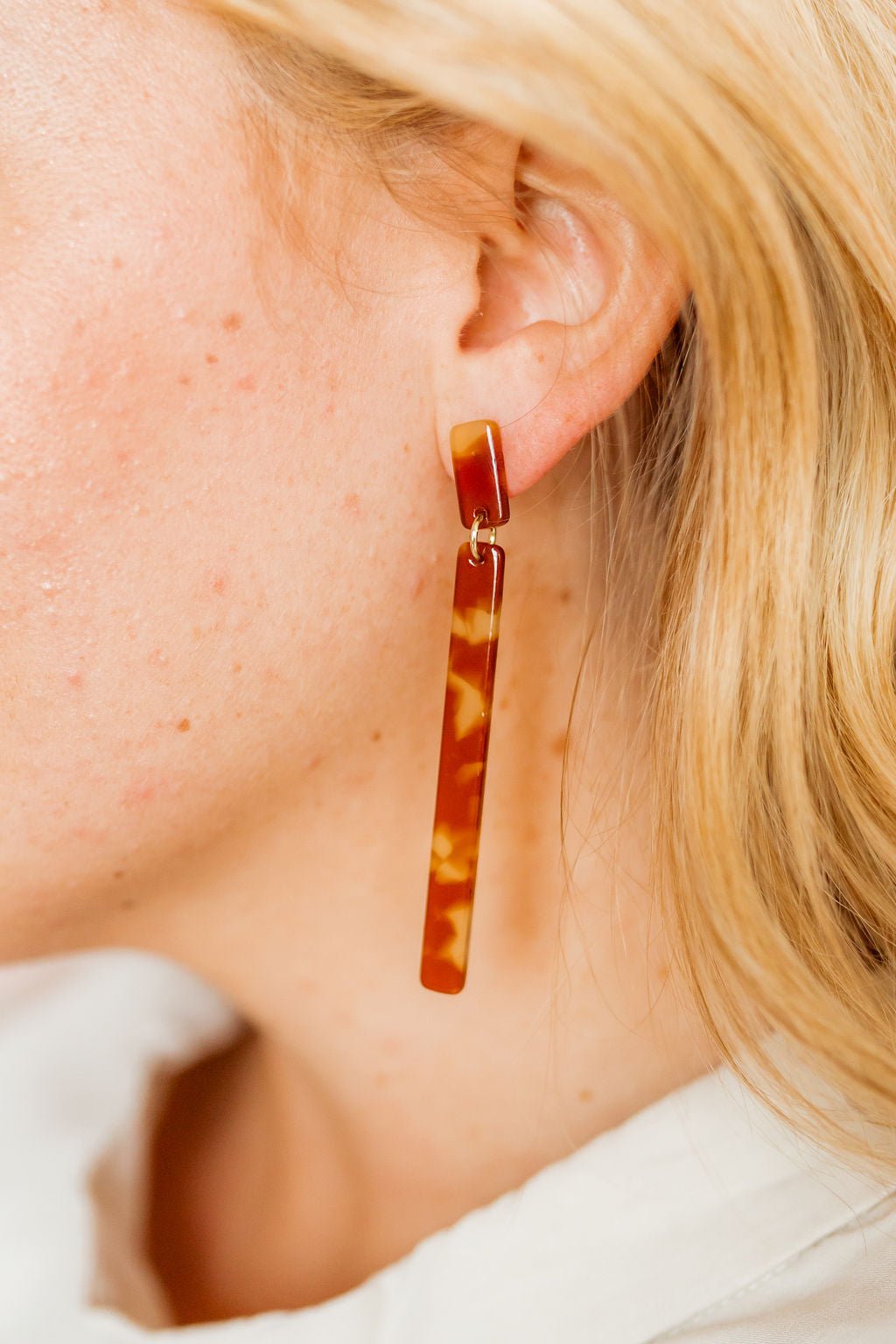 Keli Statement Earrings - Caramel