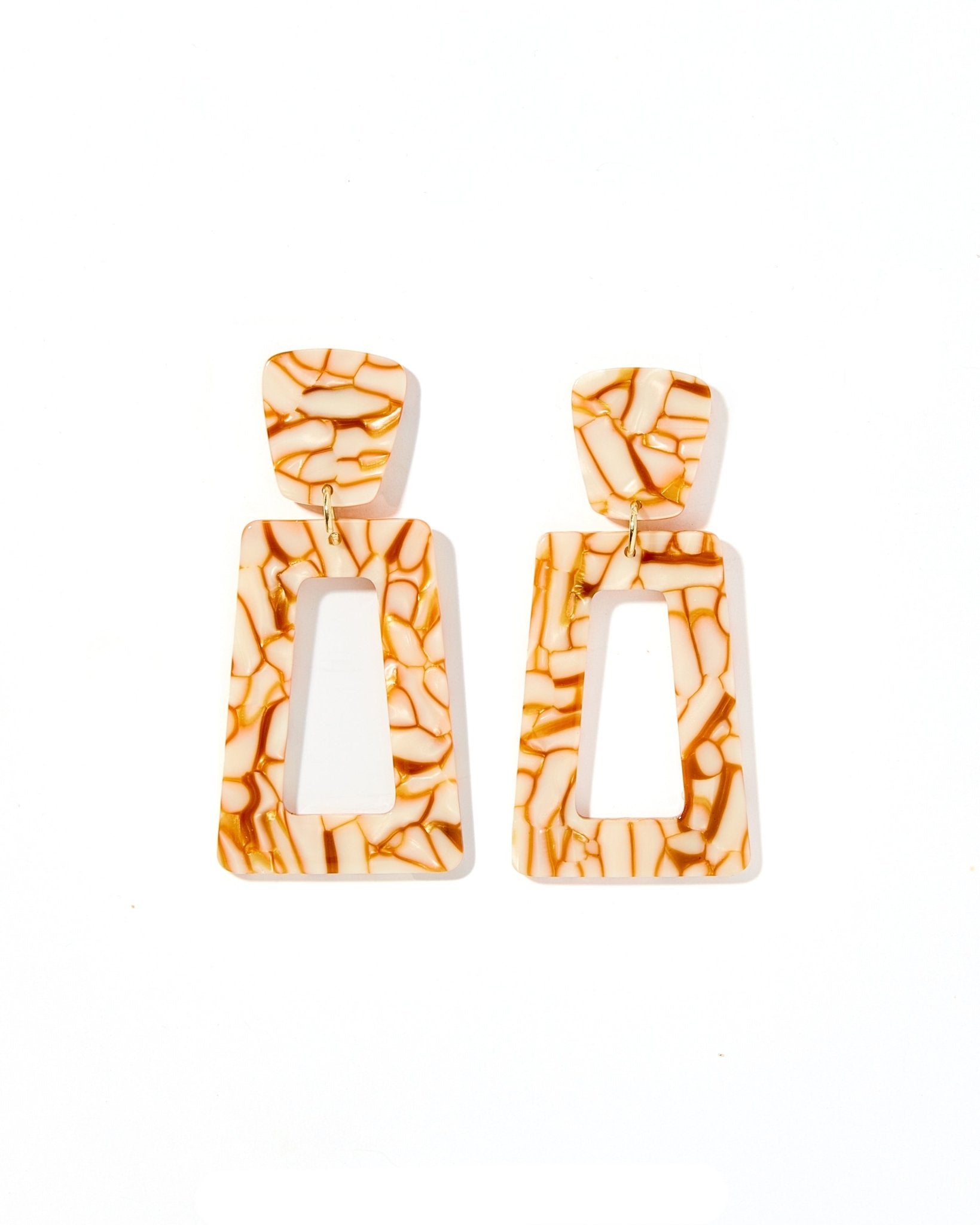 Kennedy Statement Earrings - Desert Sand