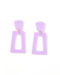 Kennedy Statement Earrings - Lilac