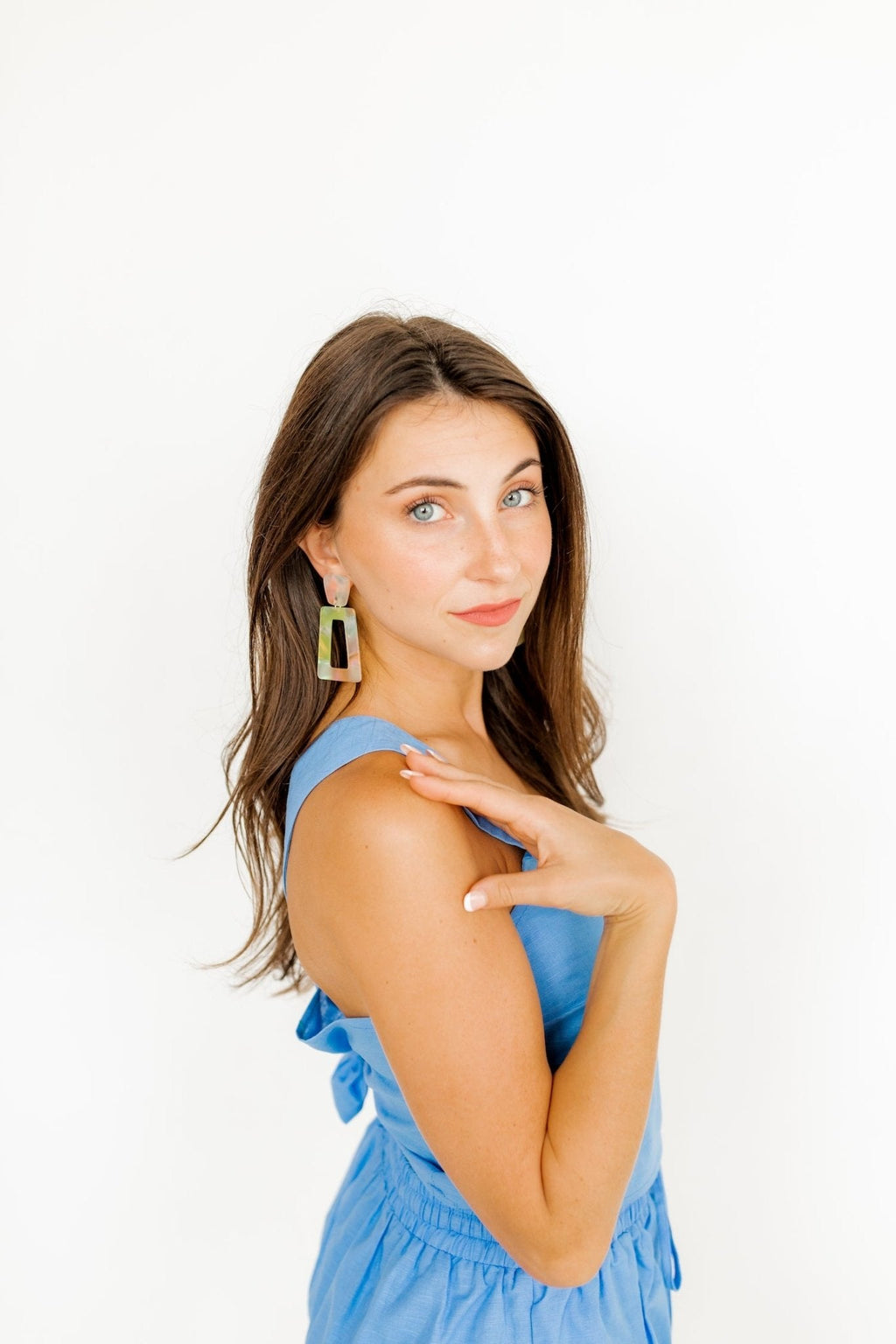 Kennedy Statement Earrings - Neon Punch